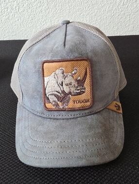 Grey Rhino Patch Trucker Hat by